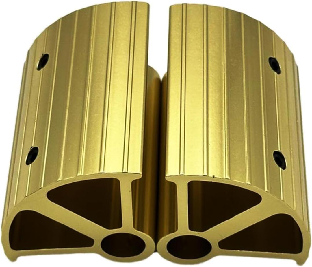 1 Pair Go Kart Aluminum Accelerator Pedal Extenders, Ergonomic Kart Brake Pedal Accessories (Gold)
