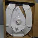 Commercial Open-Front Elongated Toilet Seat White, Coverless Design, Tamper-Proof Hardware, Built for High-Use Public Restrooms (Schools, Clinics, Offices)