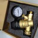 STMOUTUO RV Water Pressure Regulator for RV Camper. Brass Lead-Free Adjustable Camper Water Pressure Regulator with 0-160 PSI Gauge Reducer Valve W FilterPackage includes 1 raw tape for water pipes.
