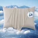 Bedsure Cooling Pillow Cases Standard Size Set of 2, Cool Pillowcases for Hot Sleepers and Night Sweats, Silky Soft & Breathable Cold Pillow Covers with Hidden Zipper, Beige, 20x26 Inches