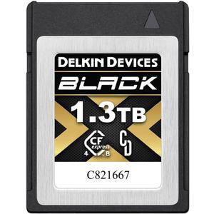 Delkin Devices Black 1.3TB CFexpress 4.0 Type B Memory Card with pSLC Flash, up to 3530MB/s Read for Professional Video and Photography