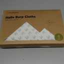 KeaBabies 4-Pack Baby Burp Cloths Baby Girl, Boy - Organic Cotton Burp Cloth, Extra Large, Absorbent, Soft Burping Cloths & Bibs Set for Babies, Newborn Burp Clothes, Thick Burp Rags (Fleur)