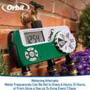 Orbit Programmable Digital Hose Watering Timer - 3 Outlet - Battery Powered - with LCD Screen - Built-in Rain Delay - Water-Resistant - 56082
