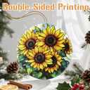 2 x Sunflower Christmas Tree Decorations, Christmas Ornaments, Keepsake Ornaments, Holiday Decor, Xmas Gifts, Gifts for Flower Lovers & Sunflower Lovers