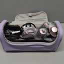 MESCOMB Dual Voltage Hair Dryer Brush for Travel, 5 in 1 Air Styler with High-Speed Blow Dryer, Anti-Frizz, Compact, 100V-240V for Worldwide Use, Includes Travel Bag (Purple)