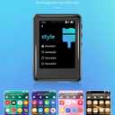 MP3 Player with Bluetooth 5.3,Tokemisc 16GB Full Touchscreen Kids Portable Music Device with Speaker,FM Radio,E-Book,Built-in Micro SD Card Slot,Earphones Included,Max 256GB Expand