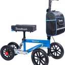 All Terrain Steerable Knee Scooter Crutch AlternativeDeluxe Medical Scooter Double Handbrake,for Adults Injured Ankle & Foot Recovery Scooter in Blue