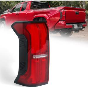 Huray Left Full LED Tail Light Assembly Fit for Toyota Tacoma 2024 2025, LH Taillight w/o Tailgate Switch OE Style Rear Brake Lamp w/Side Marker Light Replacement for 81560-AK050 Driver Side