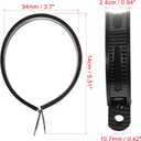 F FIERCE CYCLE 94mm 3.7" Motorcycle Exhaust Band Joint Clamp Muffler Pipe Stainless Steel Black