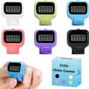 Amble Clicker Counter, Tally Counter, 6 Pack Electronic Finger Clicker for Knitting, Crochet, Stitch, Golf, Fishing, Lap, Goods Counting