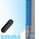 Evaporative Air Cooler, 35 Inch Swamp Cooler Air Conditioner, 3 Speeds & 2 Modes, Removable Water Tank, 3 Ice Packs, 20ft Remote Control, 7 Hour Timer, 70 Oscillating Windowless Air Conditioner