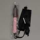 Farery Mini Thermal Brush 3 Temperature Adjustable, 3/4 Inch Travel Curling Iron for Short Hair, Heated Round Brush for Touch ups and Small Curls, Travel Size Curling Wand, Dual Voltage, Pink