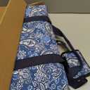 Empty Mahjong Bag, Blue Printed Soft American Mahjong Bag with Two Wrappers (Case Only, Mahjong Tiles, Trays and Mah jong Racks/Pushers not Include)