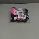 SOLY HUX Tankini Swimsuits for Women Color Block Bandeau Ruched Bikini Two Piece Bathing Suits (Small, Black and Pink)