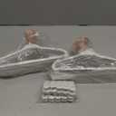 Tonswachic Baby Hangers Velvet - 11 Inch Baby Felt Hangers Non Slip for Toddler - Kids Hanger for Infant Clothes - 30 Pack with 10 Hanger Finger Clips, White