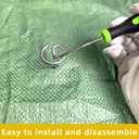 6 Inch Circle Top Landscape Staples, 9 Gauge Galvanized Steel Heavy Duty Yard Pins for Outdoor Gardening Weed Barrier Sod Fabric (100 Pack)