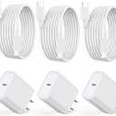 Fast iPhone 15 Charger,3Pack USB C iPad Charger[MFi Certified] PD Fast Charger Block 6FT Long USB C to C iPhone 15 Charging Cable for iPhone 15/15 Pro/15 Pro Max,iPad Pro 12.9/11inch, iPad Air 5th/4th (White)