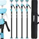 SHALL Cabinet Jack Support Pole, 54-114 in Steel Telescopic Quick Support System Rod, Adjustable 3rd Hand Tool with 154lbs Capacity for Lifting Drywall Cabinet Cargo Bars, 4 Pack w/Storage Bag