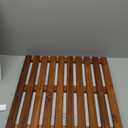 Teak Shower Mat - Premium Non-Slip Bath Mat for Bathtub & Shower, Natural Wooden Bathroom Floor Mat, Spa-Style Fast-Drying Bathtub Tray, Solid Teak Wood (20"x20")