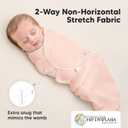 3-Pack Organic Baby Swaddle Sleep Sacks - Swaddles for Newborns, Infant 3-6 Months, Baby Girls, Boys, Soft & Snug Newborn Sleep Sack, Nursery Swaddling Blankets (Angelic, L)
