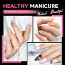 UNA GELLA Medium Almond Nail Tips, 312pcs Almond Gel Nails Tips Shape Pre Etched Full Cover Clear Fake Acrylic Pointed Press On Nails No C Curve for Nail Extension Christmas Art DIY Salon 12 Sizes