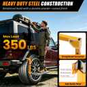 Folding Tire Step for Truck, SUV and RV, Heavy Duty Truck Wheel Step, Adjustable Tire Mounted Step Fits Tire from 8" to 12", Tire Steps for Pickup Trucks with Non-Slip Surface, Rated up to 350 Lbs