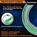 7 Way ABS Cord, 12FT 7 Way Coiled Trailer Cord, Heavey Duty Electrical Power Cable for Semi Truck Tractors - Green