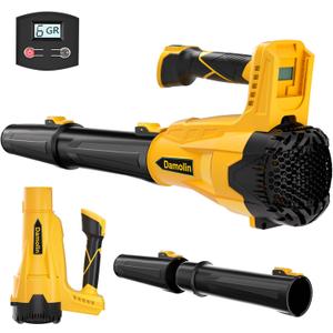 Cordless Leaf Blower Compatible with Dewalt 20V Max Battery 580CFM Electric Leaf Blower Cordless, with Turbo Boost, 6 Speed Modes Brushless Motor, Battery Powered for Lawn Care, Yard (Yellow)