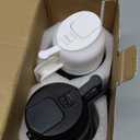 TrendPlain - Original 16oz/470ml Olive Oil Dispenser Bottle for Kitchen Gadgets and Air Fryer Accessories - Olive Oil Sprayer for Cooking w/Stickers - Black&White