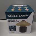 Small Cute Table Lamp: Portable Rechargeable Nightstand Light  Christmas Gift for Girls (Pink-Pink)