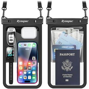 [Up to 10"] Large Waterproof Phone Pouch Bag - 2 Pack Waterproof Phone Case for iPhone 17 16 15 14 Pro Max Galaxy S25 S24 Ultra, IPX8 Cellphone Water Protector Pouch Beach Essentials Travel Must Haves