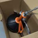 Drain Auger, Clog Remover with Drill Adapter, 25 Feet Flexible Plumbing Snake Use Manually or Powered for Kitchen, Bathroom and Shower Sink, Comes with Gloves (orange)