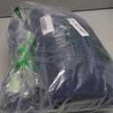 NICETOWN Natural Open Linen Weave Flax Textured Sheer Window Curtains, Medium Long Privacy Semi-Transparent Sheer Panels for Farmhouse / Bedroom, Total 2 Panels, Dark Blue,W52 x L72