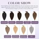 Hair Toppers for Women Real Human Hair 16 Inch Long Straight Toppers for Women with Thinning 7 * 13CM Silk Base Clip in Hairpieces with Bangs (Mocha Brown & Dark Blonde)