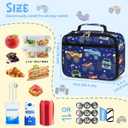 CAMTOP Lunch Box Kids Boys Insulated Lunch Cooler Bag Reusable Lunch Tote Kit for School Travel