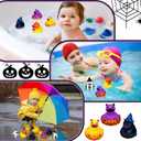 Honoson 36 Pcs Halloween Mini Rubber Ducks Bulk Rubber Duck Bath Toy for Birthday Gifts Shower Party Favors Activity Birthday Decoration Rewards