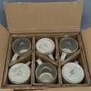 GBhome Large Coffee Mugs Set of 6, 18oz Handmade Ceramic Coffee Mugs Set with Gradient color for Latte/Tea/Beer/Hot Cocoa, Dishwasher & Microwave Safe, Khaki