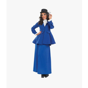 fun shack English Nanny Costume for Women, Adult Mary Poppins Book Character Outfit, Classic Nanny Dress M