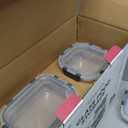 FineDine 24 Piece Premium Borosilicate Glass Meal Prep Containers Glass - Airtight Food Storage Containers with Lids, Hinged Locking Lid, BPA Free, For Meal Prep/Freezer/Oven (Grey)