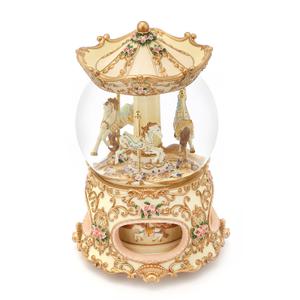 Music Box Merry go Round Musical Box Crystal Ball Music Box Anniversary Christmas Birthday Gift for Wife Daughter Girlfriend Girl Musical Box Girls Gift