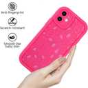 KANGHAR Case for iPhone 12 Leopard Printed Pattern Cute Cheetah Phone Case Soft TPU Shockproof Protective Cover for iPhone 12 6.1 Inch Hot Pink