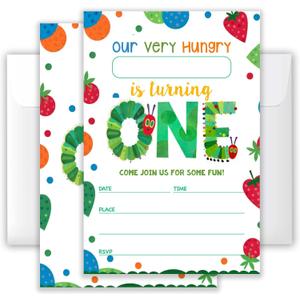 4x6 1st Birthday Invitations (20 Cards + 20 Envelopes) – Book-Themed Toddler Party Invites.(073)