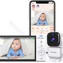 Smart Baby Monitor with App & 5" Screen, Dual Mode (2.4 GHz WiFi Phone Access & Secure No-WiFi), Auto Motion Tracking PTZ Camera, 36H Battery, Night Vision, Cry/Temp Alerts