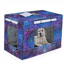 Bienbee Dog Crate Cover, 42 inches Windproof Crate Covers for Dog Cages Breathable Dog Kennel Cover Double Sided Zipper Dog Cage Cover for Wire Dog Cage Indoor Outdoor Protection (42.9"L x 28.7"W x 30.3"H, Flowering Branch)