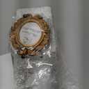 Vicenpal 12 Pieces Mini Gold Picture Frames 3.2 x 4 Inch Vintage Small Antique Resin Baroque Picture Frames Bulk Oval Hanging Display for DIY Jewelry Gifts Christmas Wedding Decor (Gold)