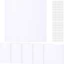 Sosation 6 Pcs Square Plastic Flat Blank Plate Wall Hole Cover Ceiling Cover Plate with 48 Pcs Double Faced Adhesive Tape for Ceilings or Wall(12 Inch)