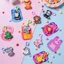 2 x JOYIN 28 Packs Valentine's Day Cards with Animal Pop Bubble Keychain Toys, Mini Pop Squeeze Toys, Stress Anxiety Relief Fidget Toy with Cards for Kids Classroom Exchange, Game Prizes Party Favors