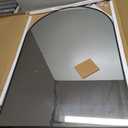 Delma Arched Bathroom Mirror, 24"x36" Wall Mounted Vanity Mirror for Bedroom, Living Room and Entryway, Black