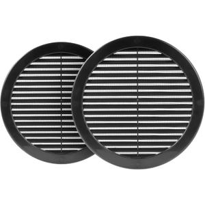 2pack 8" Inch (Grille Dimensions) Black Plastic Round Vent Cover - HVAC Air Return Grille - Built-in Protection Screen - 9.5" Inch (External Dimensions) 2pack 8" Inch (Grille Dimensions) Black Plastic Round Vent Cover - HVAC Air Return Grille - Built-in Protection Screen - 9.5" Inch (External Dimensions)