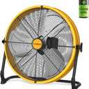 T-SUNUS 16" Battery Powered Floor Fan, 15600mAh Rechargeable Cordless Fan 2500 CFM High Velocity Airflow, Quiet Brushless Motor, 360 Adjustable Tilt for Home Garage Outdoor Patio RV Emergency Camping